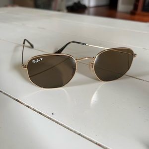 Ray Ban Hexagonal Polarized Flat Lense Glasses